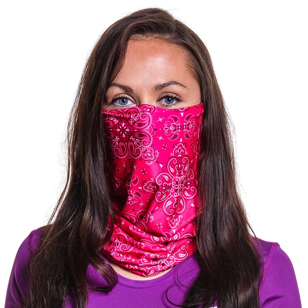 B-Driven Sports Support Breast Cancer Awareness Paisley Pink | Neck Gaiter 6 B-Driven Sports Support Breast Cancer Awareness Paisley Pink | Neck Gaiter