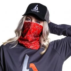 B-Driven Sports Neck Gaiters Paisley Traditional Red | Neck Gaiter