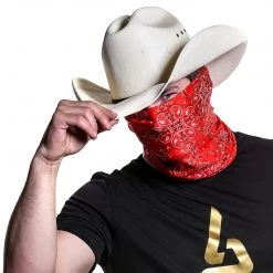 B-Driven Sports Neck Gaiters Paisley Traditional Red | Neck Gaiter