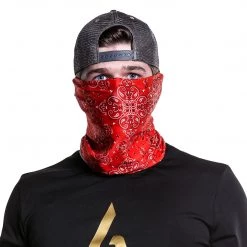 B-Driven Sports Neck Gaiters Paisley Traditional Red | Neck Gaiter