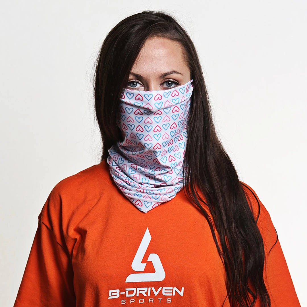 B-Driven Sports Neck Gaiters Hearts Love | Neck Gaiter 4 B-Driven Sports Neck Gaiters Hearts Love | Neck Gaiter