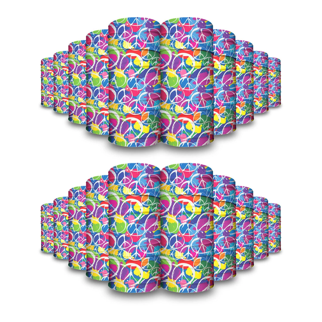 B-Driven Sports Retro Peace | Neck Gaiter Neck Gaiters 10 B-Driven Sports Retro Peace | Neck Gaiter Neck Gaiters