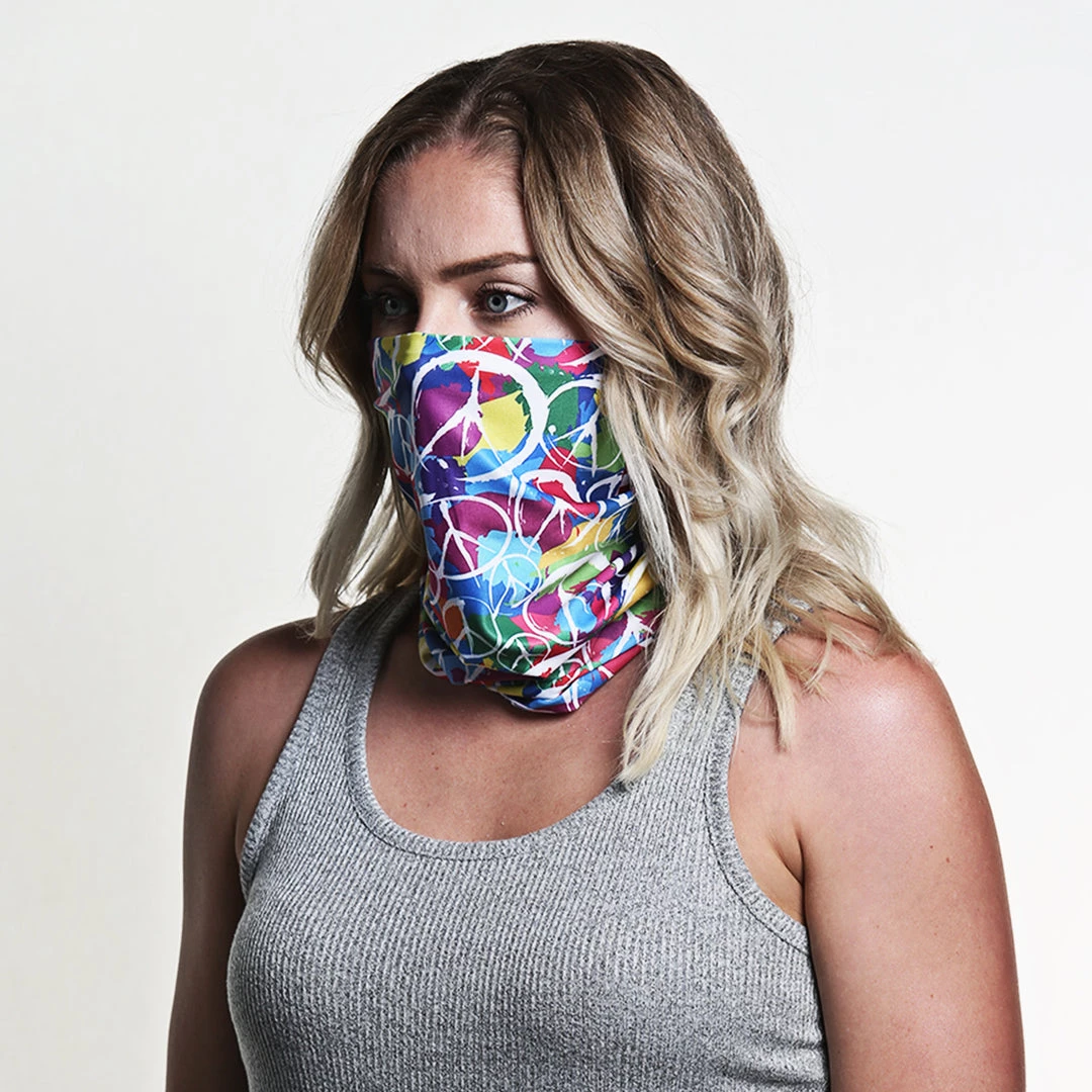 B-Driven Sports Retro Peace | Neck Gaiter Neck Gaiters 6 B-Driven Sports Retro Peace | Neck Gaiter Neck Gaiters