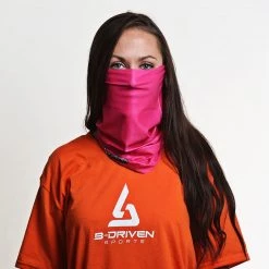 B-Driven Sports Support Breast Cancer Awareness Solid Pink | Neck Gaiter