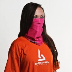 B-Driven Sports Support Breast Cancer Awareness Solid Pink | Neck Gaiter
