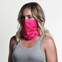 B-Driven Sports Support Breast Cancer Awareness Solid Pink | Neck Gaiter