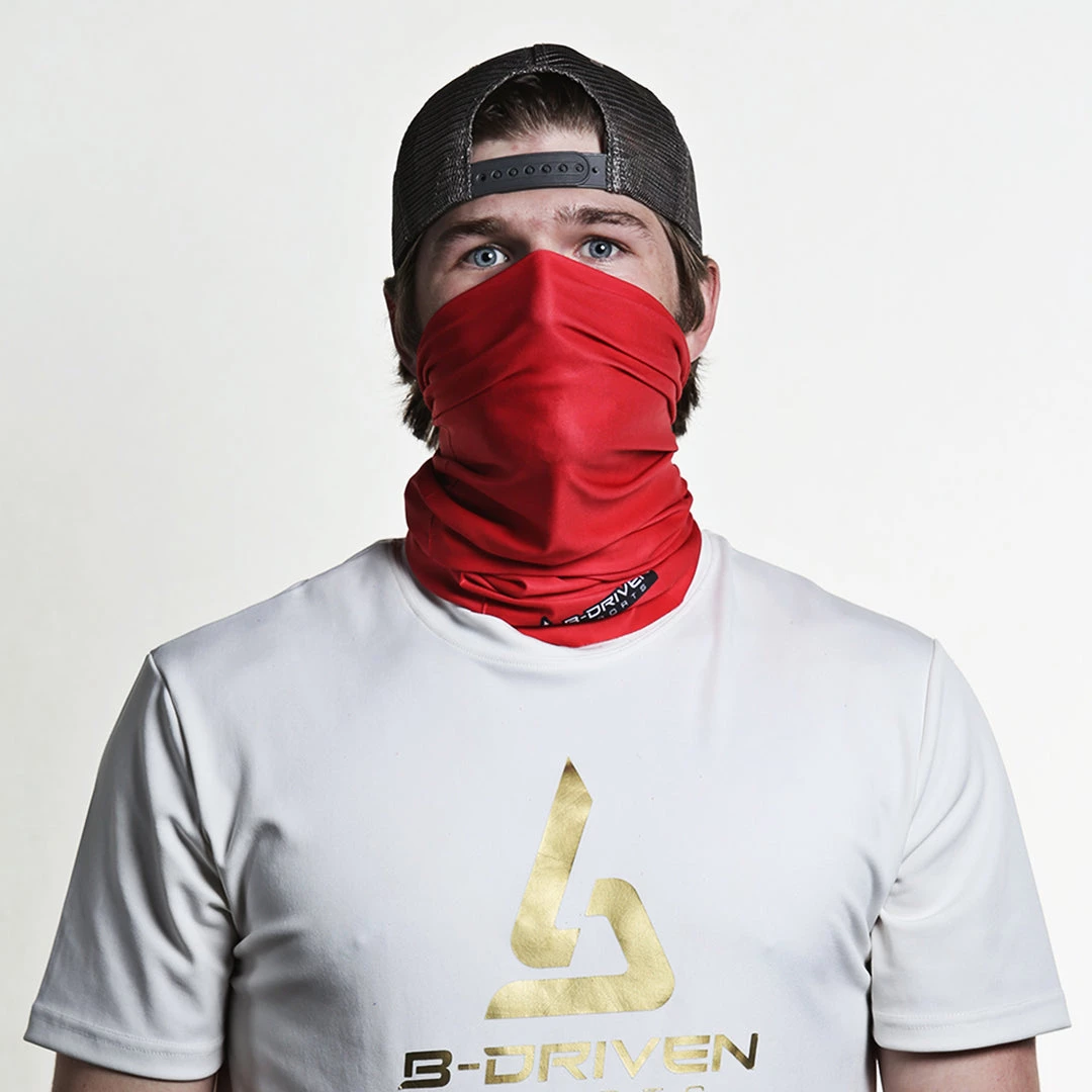 B-Driven Sports Solid Red | Neck Gaiter 6 B-Driven Sports Solid Red | Neck Gaiter