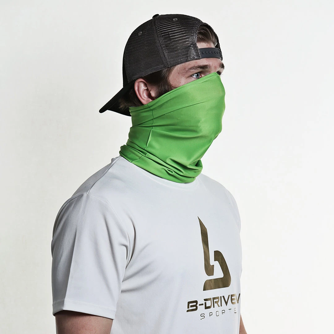 B-Driven Sports Neck Gaiters Solid Lime Green | Neck Gaiter 4 B-Driven Sports Neck Gaiters Solid Lime Green | Neck Gaiter