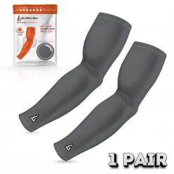 B-Driven Sports Pro-Fit Sun Sleeves Grey Compression Arm Sleeve | Sun Sleeve