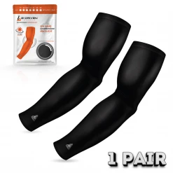 B-Driven Sports Pro-Fit Sun Sleeves Black Compression Arm Sleeve | Sun Sleeve