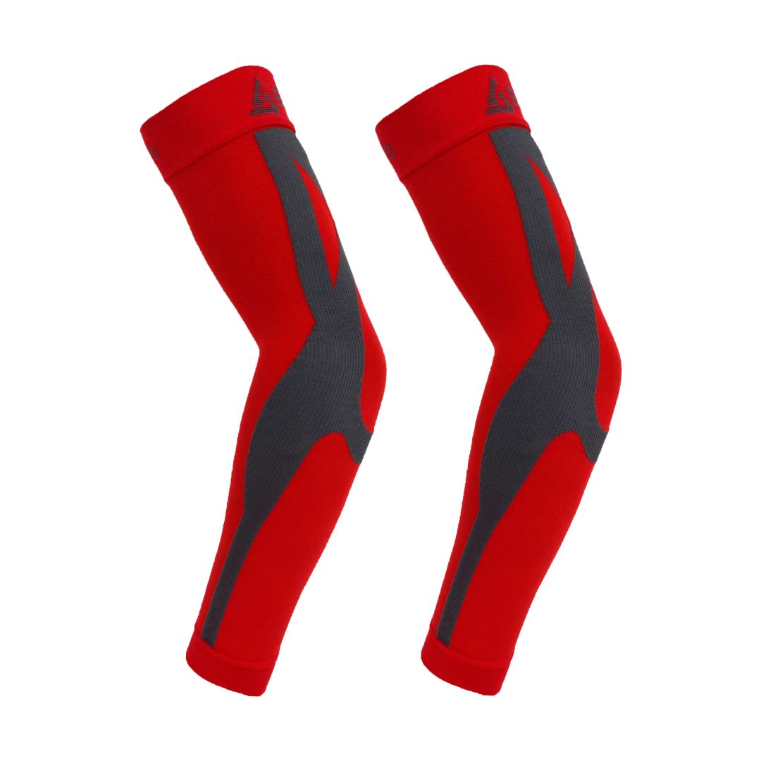B-Driven Sports Enhanced Graduated Compression Arm Sleeves Enhanced Graduated Compression Arm Sleeve | Red - Pair 3 B-Driven Sports Enhanced Graduated Compression Arm Sleeves Enhanced Graduated Compression Arm Sleeve | Red - Pair