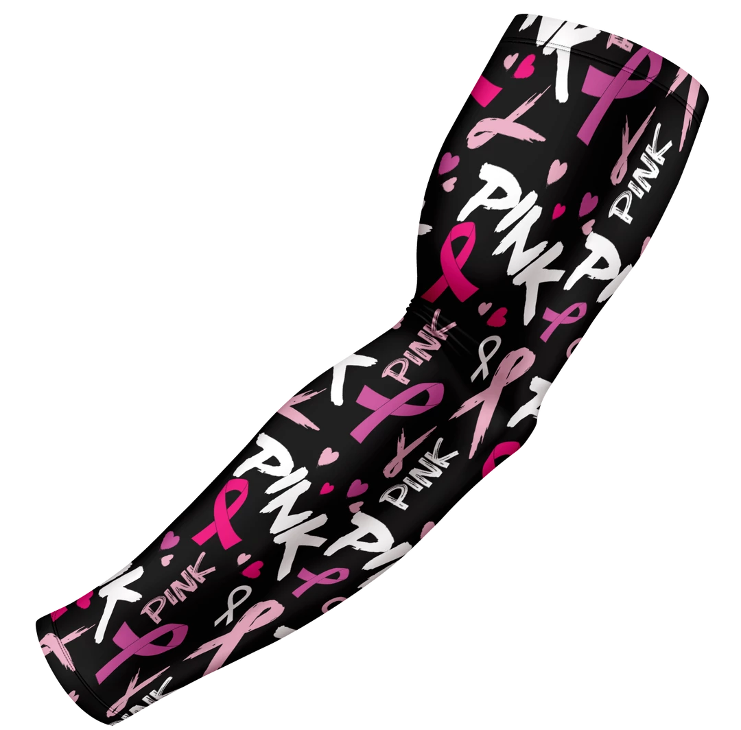 B-Driven Sports Pro-Fit Sports Arm Sleeves Breast Cancer Chic 3 B-Driven Sports Pro-Fit Sports Arm Sleeves Breast Cancer Chic