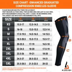 B-Driven Sports Leg | Enhanced Graduated Compression Sleeve 7 B-Driven Sports Leg | Enhanced Graduated Compression Sleeve