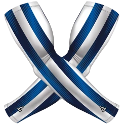 B-Driven Sports Blue White Pipes | Sun Sleeve Pro-Fit Sun Sleeves