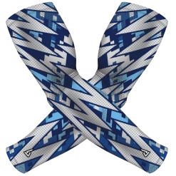 B-Driven Sports Pro-Fit Sun Sleeves Blue ZigZag | Sun Sleeve
