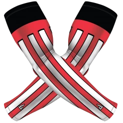 B-Driven Sports Pro-Fit Sun Sleeves Red White Edge | Sun Sleeve
