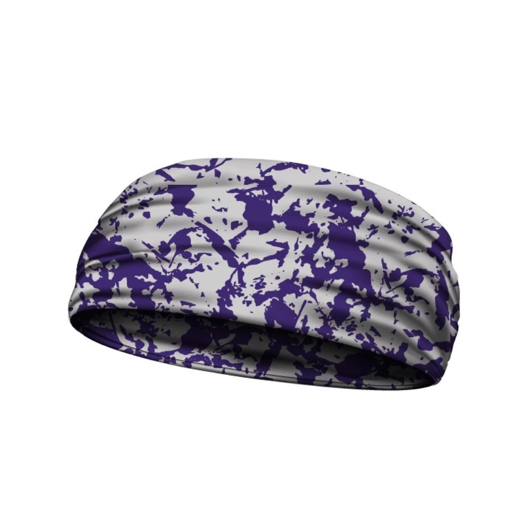 B-Driven Sports Flaked Camo Purple And Grey Headbands 3 B-Driven Sports Flaked Camo Purple And Grey Headbands