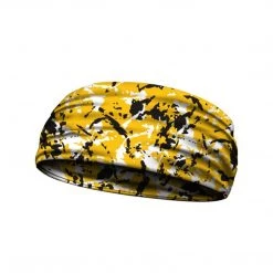 B-Driven Sports Headbands Flaked Camo Yellow And Black