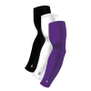 B-Driven Sports Sports Arm Sleeve Bundles 3-Pack Bundle | Solids | White/Black/Purple Medium