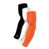 B-Driven Sports Sports Arm Sleeve Bundles 3-Pack Bundle | Solids | White/Black/Orange Light
