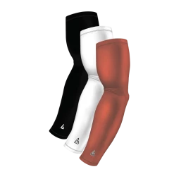 B-Driven Sports Sports Arm Sleeve Bundles 3-Pack Bundle | Solids | White/Black/Brown Dark Flesh