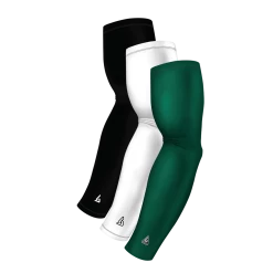 B-Driven Sports 3-Pack Bundle | Solids | White/Black/Green Hunter Dark Sports Arm Sleeve Bundles