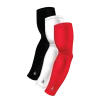 B-Driven Sports Sports Arm Sleeve Bundles 3-Pack Bundle | Solids | White/Black/Red Standard Dark