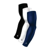 B-Driven Sports Sports Arm Sleeve Bundles 3-Pack Bundle | Solids | White/Black/Blue Navy Dark