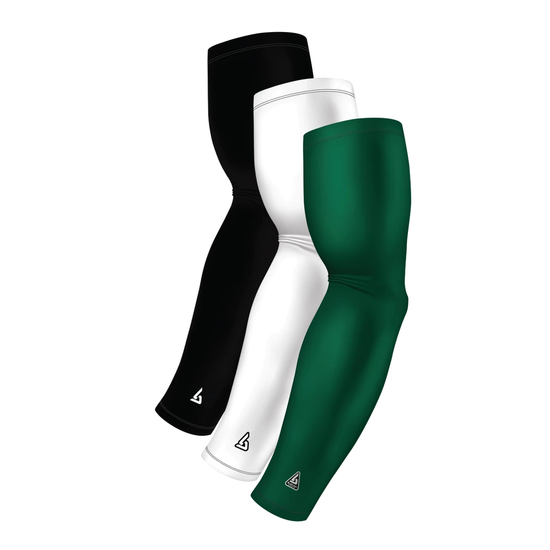B-Driven Sports 3-Pack Bundle | Solids | White/Black/Green Hunter Sports Arm Sleeve Bundles 3 B-Driven Sports 3-Pack Bundle | Solids | White/Black/Green Hunter Sports Arm Sleeve Bundles