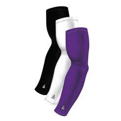 B-Driven Sports 3-Pack Bundle | Solids | White/Black/Purple Light / Medium Sports Arm Sleeve Bundles