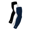 B-Driven Sports Sports Arm Sleeve Bundles 3-Pack Bundle | Solids | White/Black/Blue Navy