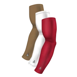 B-Driven Sports 3-Pack Bundle | Solids | Maroon Dark/White/Gold Dark Sports Arm Sleeve Bundles