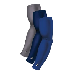 B-Driven Sports Sports Arm Sleeve Bundles 3-Pack Bundle | Solids | Blue Royal Standard/Blue Navy Dark/Grey Dark