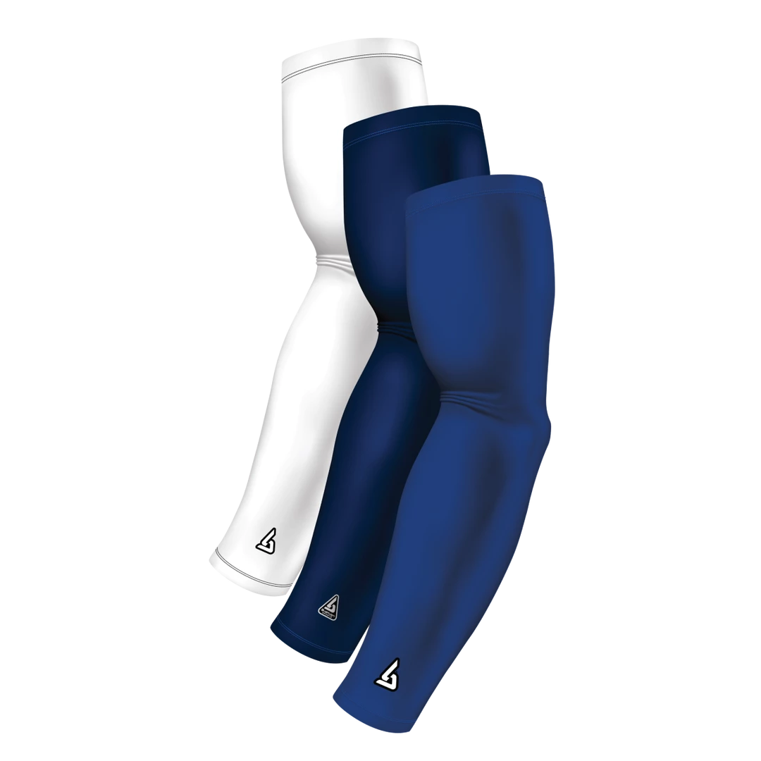 B-Driven Sports 3-Pack Bundle | Solids | Blue Royal Standard/Blue Navy Dark/White Sports Arm Sleeve Bundles 3 B-Driven Sports 3-Pack Bundle | Solids | Blue Royal Standard/Blue Navy Dark/White Sports Arm Sleeve Bundles