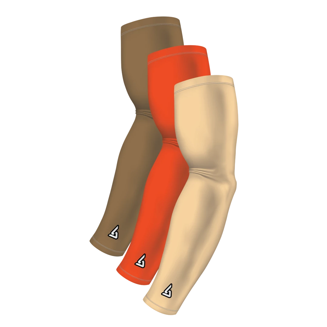 B-Driven Sports 3-Pack Bundle | Solids | Beige/Orange Dark/Gold Dark Sports Arm Sleeve Bundles 3 B-Driven Sports 3-Pack Bundle | Solids | Beige/Orange Dark/Gold Dark Sports Arm Sleeve Bundles