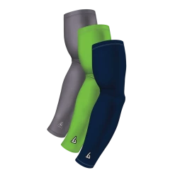 B-Driven Sports 3-Pack Bundle | Solids | Blue Navy/Green Lime Light/Grey Light Sports Arm Sleeve Bundles