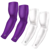 B-Driven Sports Sports Arm Sleeve Bundles 4-Pack Bundle | Solids | White/Purple Medium 2 B-Driven Sports Sports Arm Sleeve Bundles 4-Pack Bundle | Solids | White/Purple Medium