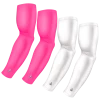 B-Driven Sports 4-Pack Bundle | Solids | White/Pink Light Sports Arm Sleeve Bundles