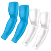 B-Driven Sports 4-Pack Bundle | Solids | White/Blue Carolina Sports Arm Sleeve Bundles