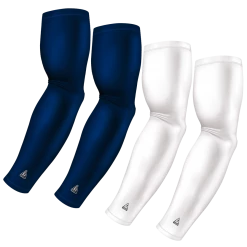 B-Driven Sports 4-Pack Bundle | Solids | White/Blue Navy Dark Sports Arm Sleeve Bundles