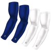B-Driven Sports 4-Pack Bundle | Solids | White/Blue Standard Medium Sports Arm Sleeve Bundles