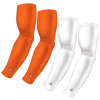 B-Driven Sports 4-Pack Bundle | Solids | White/Orange Medium Sports Arm Sleeve Bundles