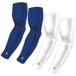 B-Driven Sports 4-Pack Bundle | Solids | White/Blue Royal Standard Sports Arm Sleeve Bundles