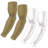 B-Driven Sports 4-Pack Bundle | Solids | White/Gold Standard Sports Arm Sleeve Bundles
