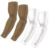 B-Driven Sports Sports Arm Sleeve Bundles 4-Pack Bundle | Solids | White/Gold Dark