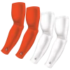 B-Driven Sports 4-Pack Bundle | Solids | White/Orange Dark Sports Arm Sleeve Bundles