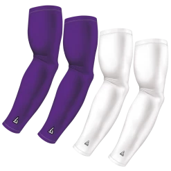 B-Driven Sports 4-Pack Bundle | Solids | White/Purple Light / Medium Sports Arm Sleeve Bundles