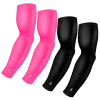 B-Driven Sports Sports Arm Sleeve Bundles 4-Pack Bundle | Solids | Black/Pink Light