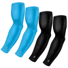 B-Driven Sports Sports Arm Sleeve Bundles 4-Pack Bundle | Solids | Black/Blue Carolina