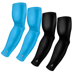 B-Driven Sports Sports Arm Sleeve Bundles 4-Pack Bundle | Solids | Black/Blue Carolina